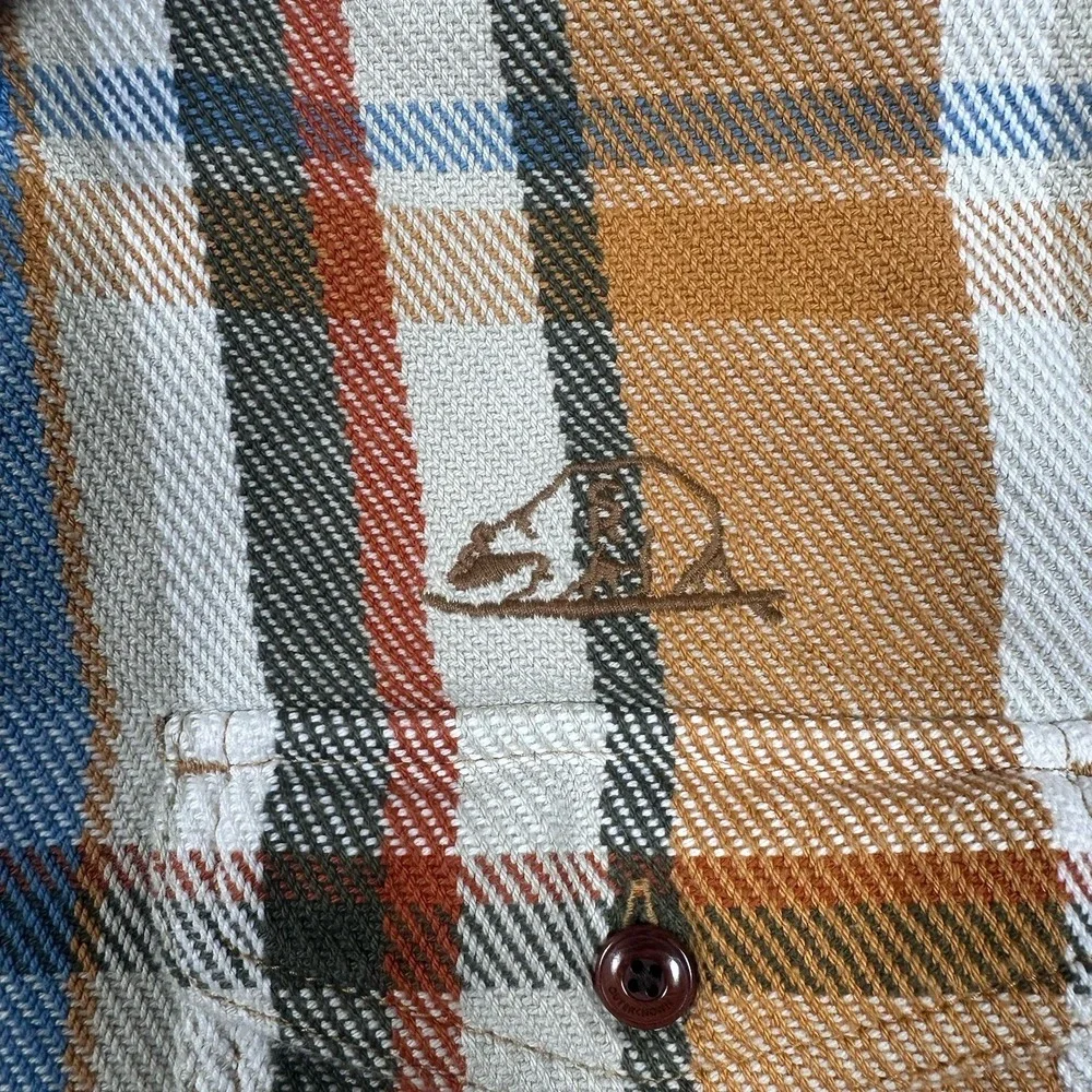 Outerknown Blanket Shirt Mens Large Plaid Flannel Button Up Heavyweight Outdoor - Picture 8 of 10